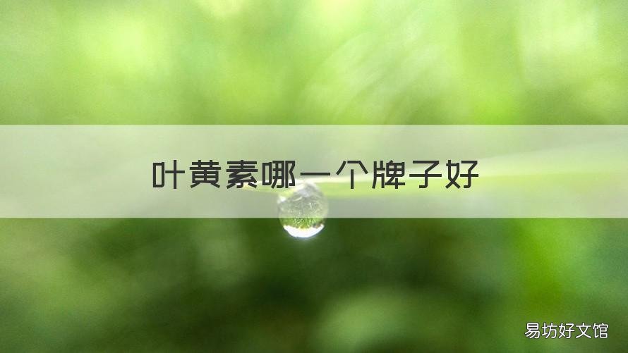 叶黄素哪一个牌子好 叶黄素哪种牌子好