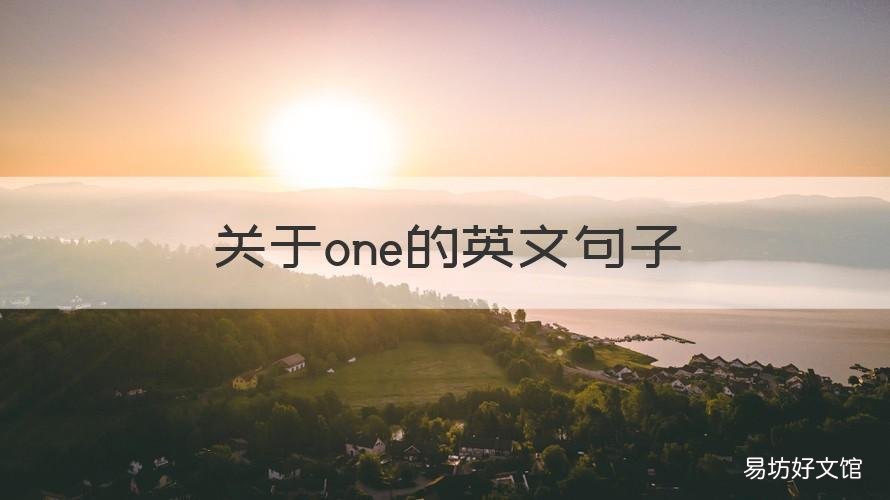 关于one的英文句子 one one的英语