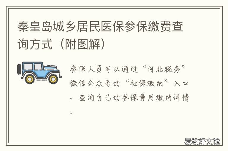 秦皇岛城乡居民医保参保缴费查询方式 秦皇岛市城镇居民医疗保险缴费