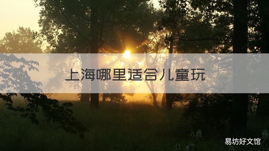 上海哪里适合儿童玩