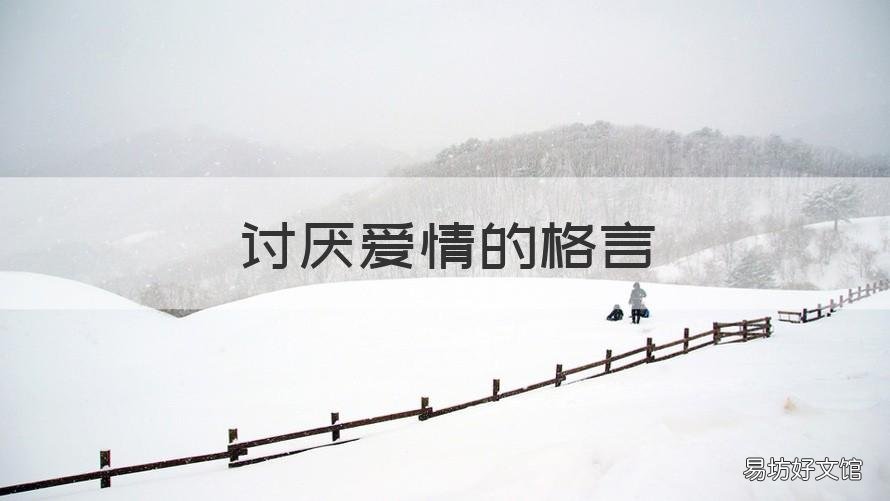 讨厌爱情的格言 厌倦爱情的句子