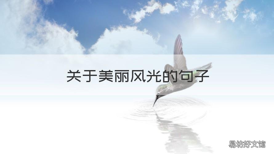 关于美丽风光的句子 风光美好的句子