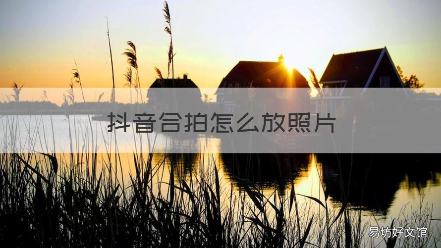 抖音合拍怎么放照片 抖音合拍怎么放一张照片