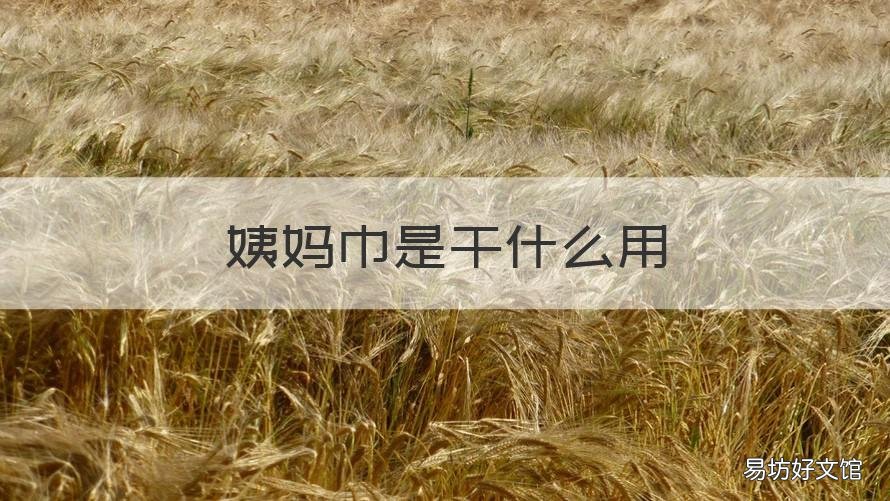 姨妈巾是干什么用 姨妈巾是干嘛用的?