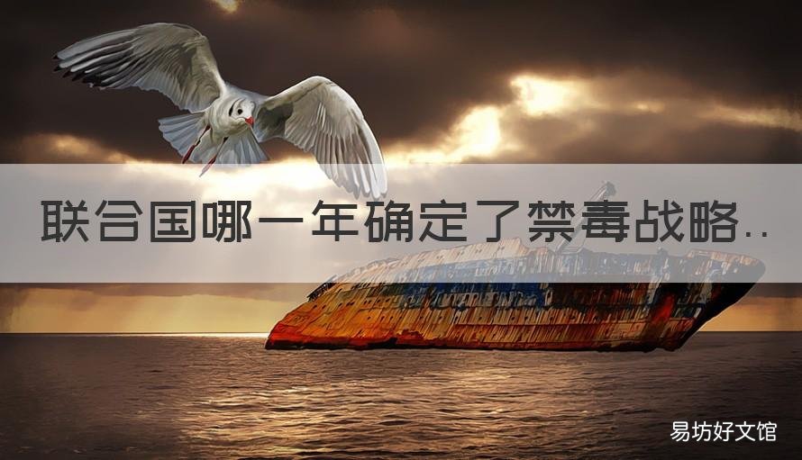 联合国哪一年确定了禁毒战略 联合国确立禁毒战略是哪一年