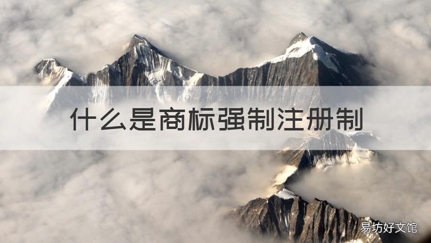 什么是商标强制注册制 目前国家规定实行商标强制注册