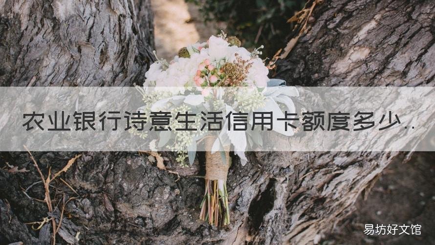 农业银行诗意生活信用卡额度多少 农行诗意生活卡好申请吗