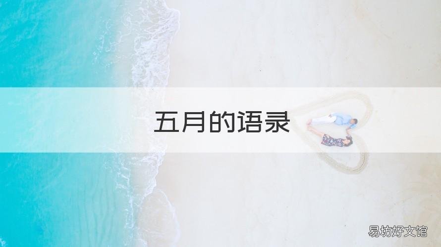 五月的语录 五月语录正能量