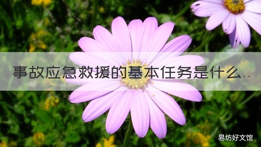 事故应急救援的基本任务是什么 事故应急救援基本任务是什么?