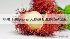 苹果手机iphone 无线耳机如何接电话 苹果耳机无线耳机怎么连接手机