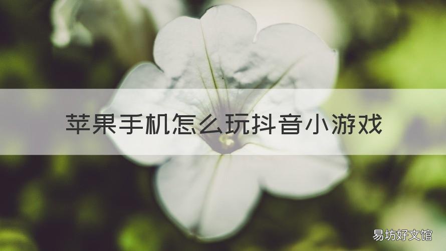 苹果手机怎么玩抖音小游戏 苹果手机玩抖音小游戏不能玩