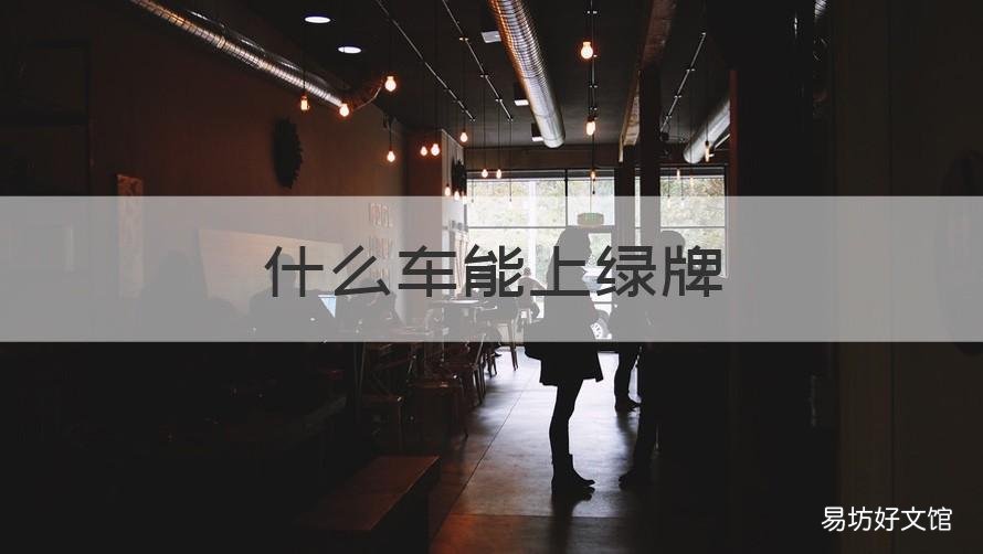 什么车能上绿牌 什么车能上绿牌和蓝牌