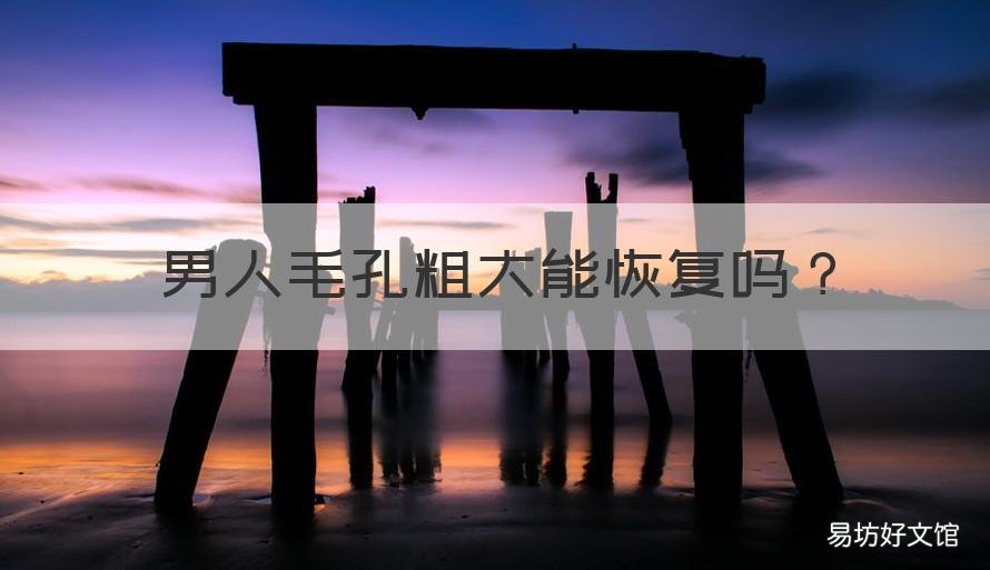 男人毛孔粗大能恢复吗 男士毛孔粗大能修复吗