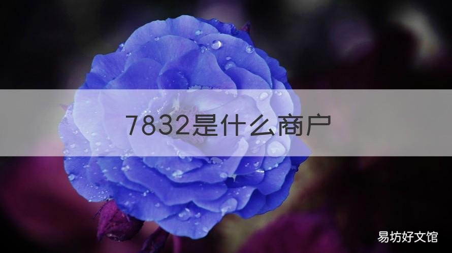 7832是什么商户 7922是什么商户