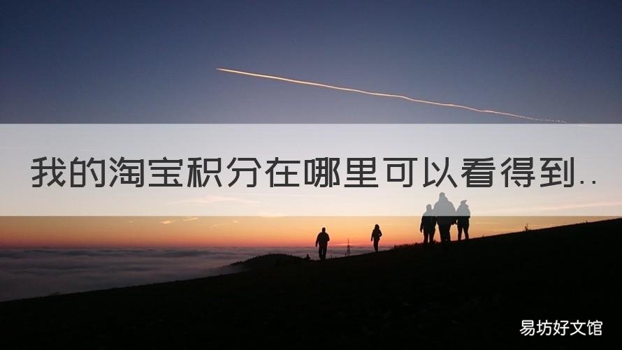我的淘宝积分在哪里可以看得到 我的淘宝积分在哪里可以看得出来