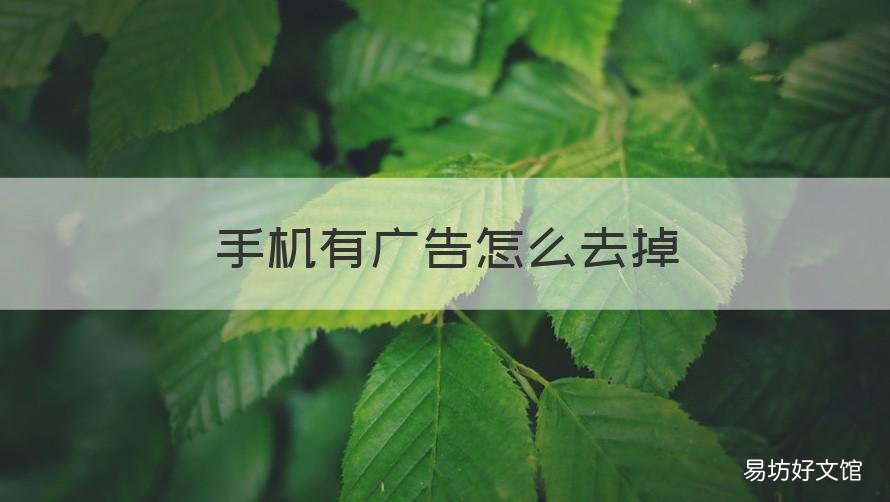 手机有广告怎么去掉 手机出现广告怎么除掉