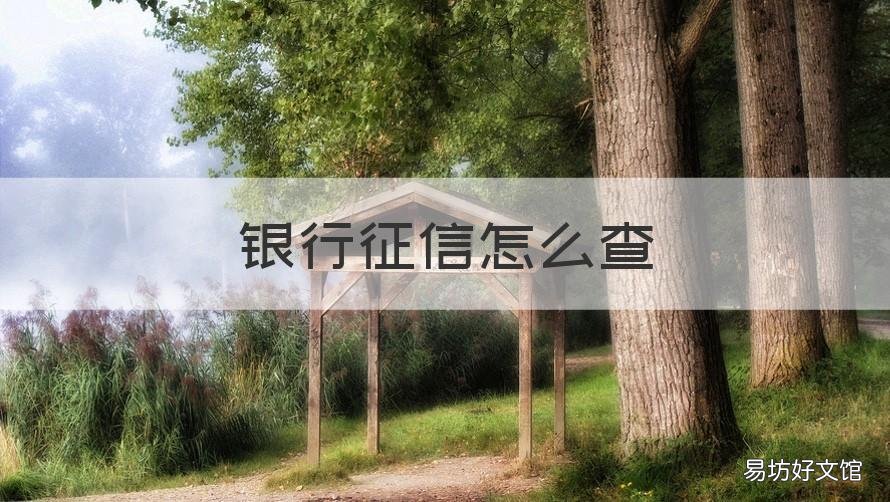 银行征信怎么查 中国人民银行征信怎么查