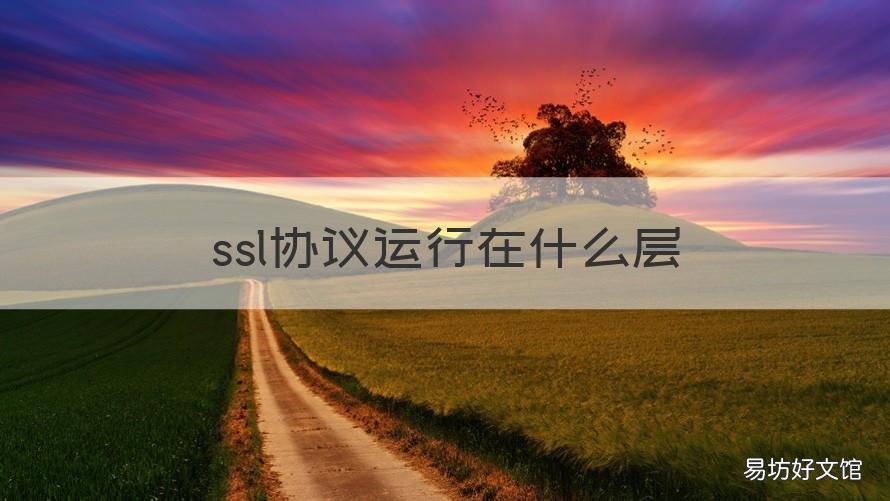 ssl协议运行在什么层 ssl协议是运行在什么层的协议