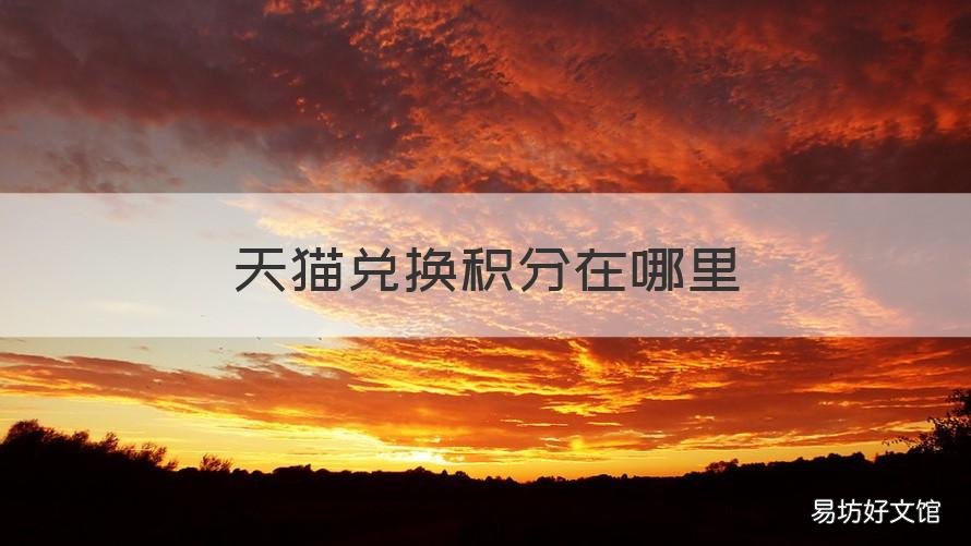 天猫兑换积分在哪里 天猫积分去哪里兑换