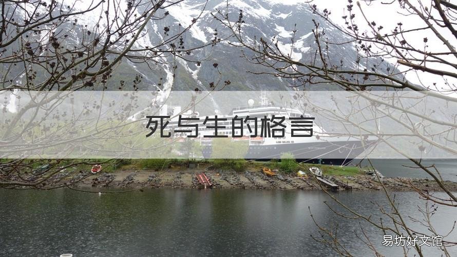 死与生的格言 生与死名句