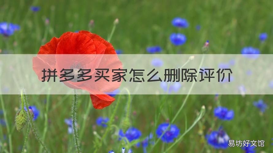 拼多多买家怎么删除评价 拼多多买家怎么删除评价语