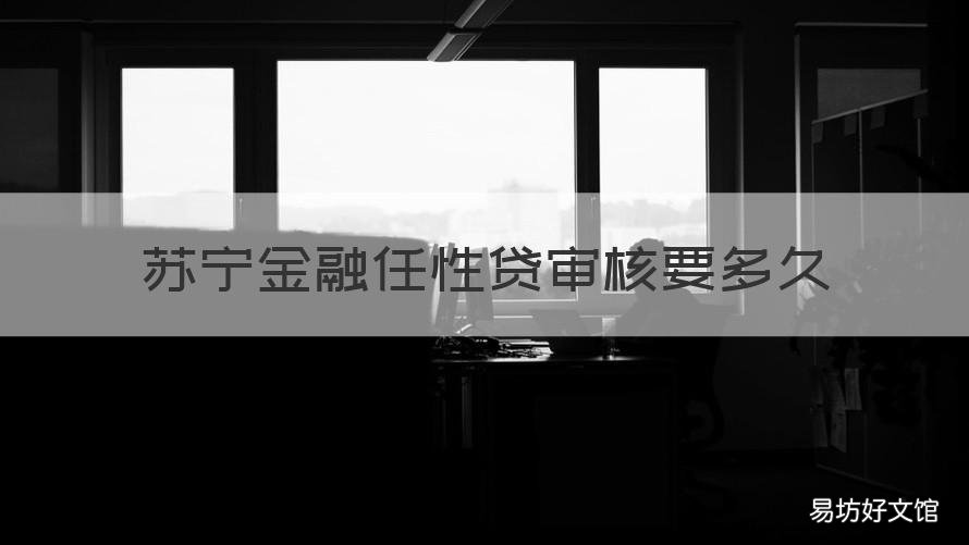 苏宁金融任性贷审核要多久 苏宁金融任性贷的申请条件