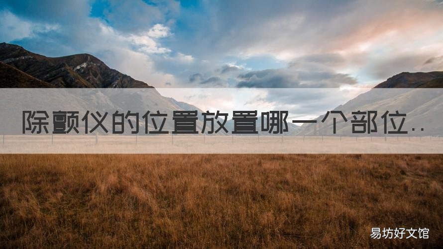 除颤仪的位置放置哪一个部位 除颤仪放置的两个部位
