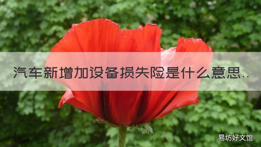 汽车新增加设备损失险是什么意思 新增设备损失险的保险金额根据新增加设备什么确定