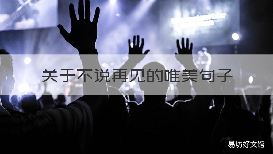 关于不说再见的唯美句子 关于不说再见的唯美句子简短