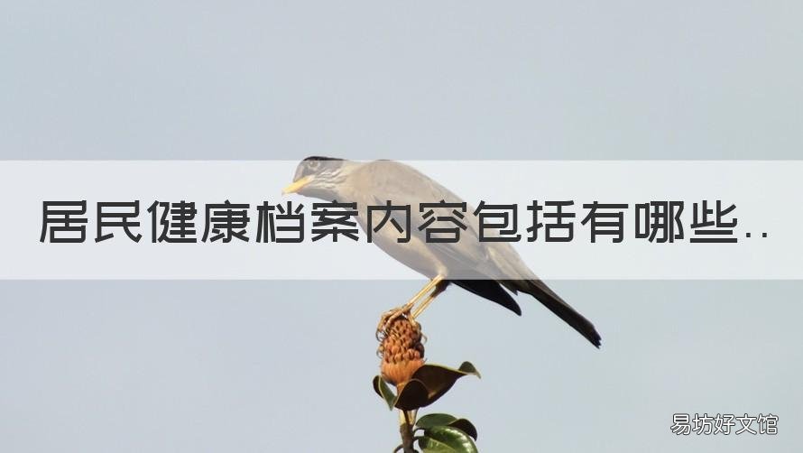居民健康档案内容包括有哪些 居民健康档案内容包括哪些选择题