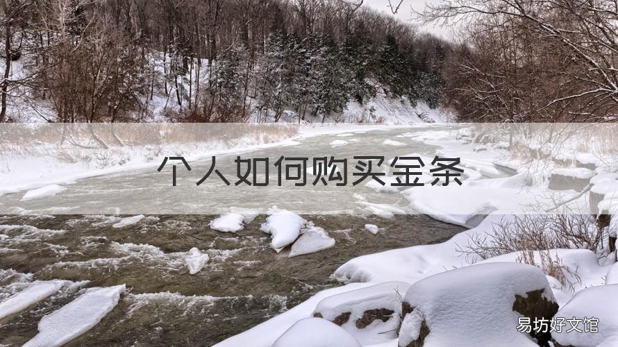 个人如何购买金条 怎么购买金条