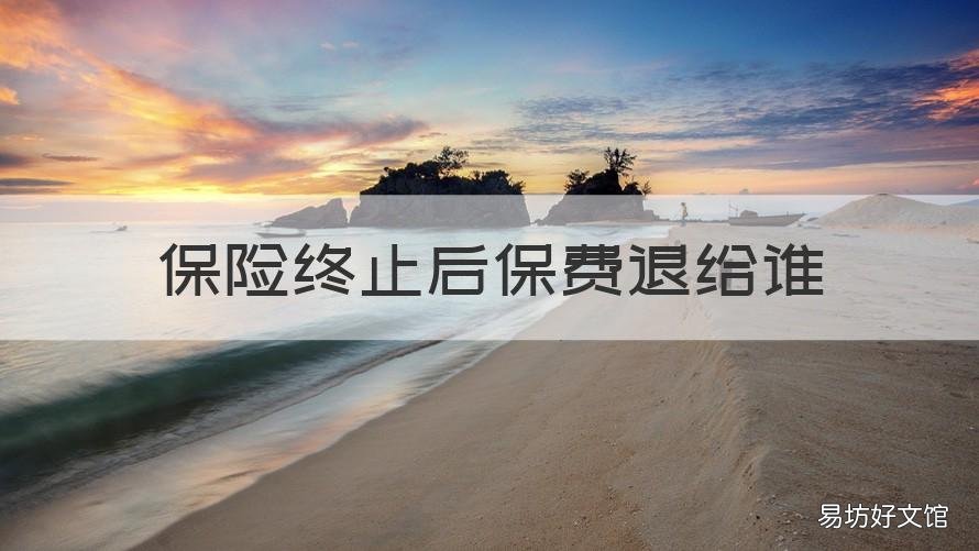 保险终止后保费退给谁 保险终止后可以退多少钱