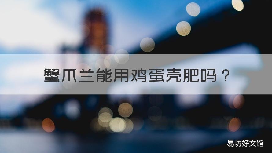蟹爪兰能用鸡蛋壳肥吗 鸡蛋壳可以养蟹爪兰吗