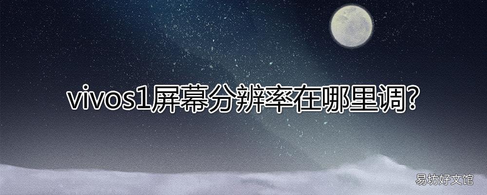vivos1屏幕分辨率在哪里调 vivos1手机分辨率在哪里