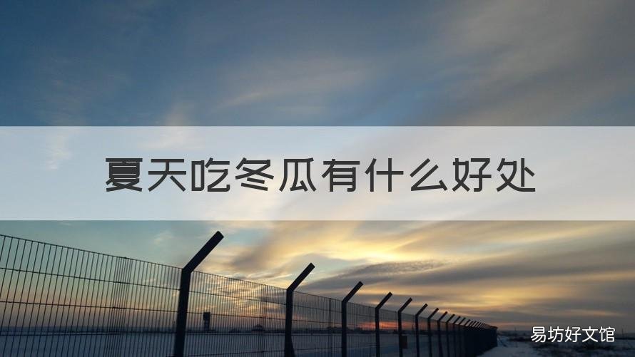 夏天吃冬瓜有什么好处 冬天吃冬瓜有什么好处和坏处