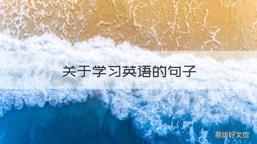 关于学习英语的句子