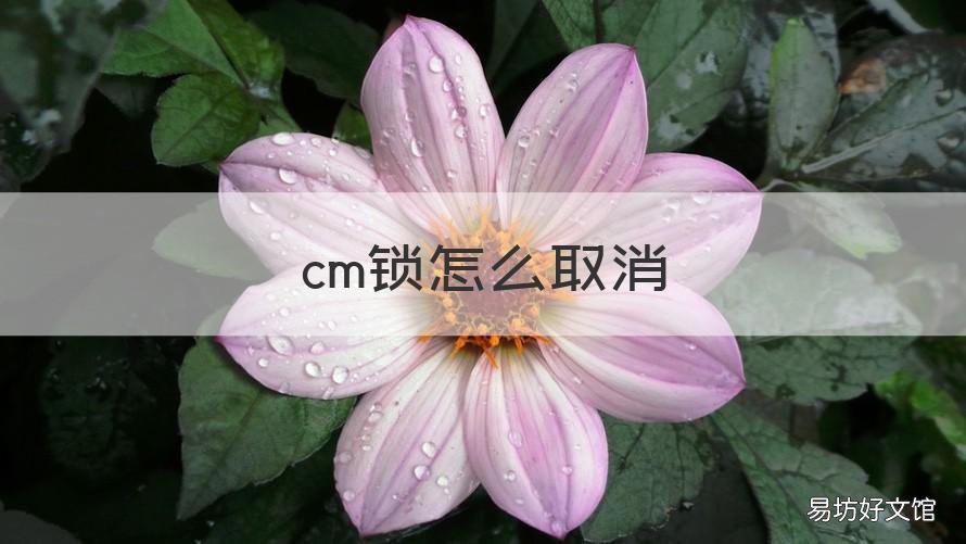 cm锁怎么取消 cm锁在哪设置
