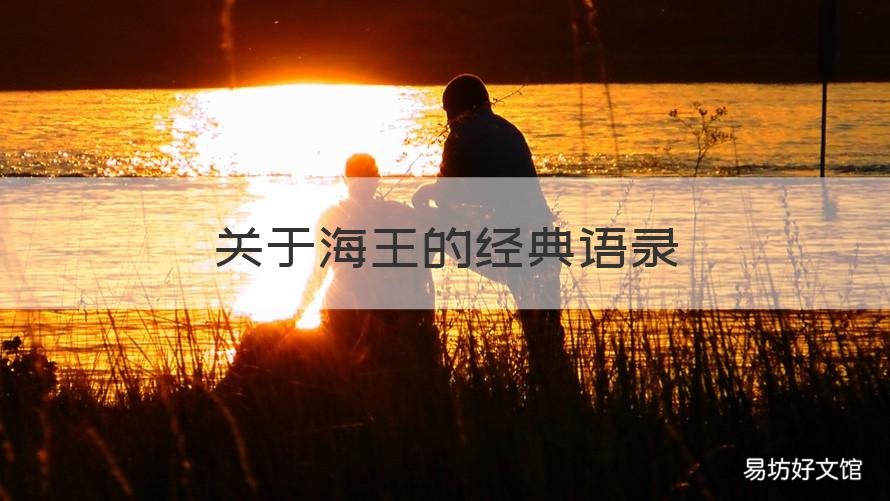 关于海王的经典语录 关于海王的经典语录英语