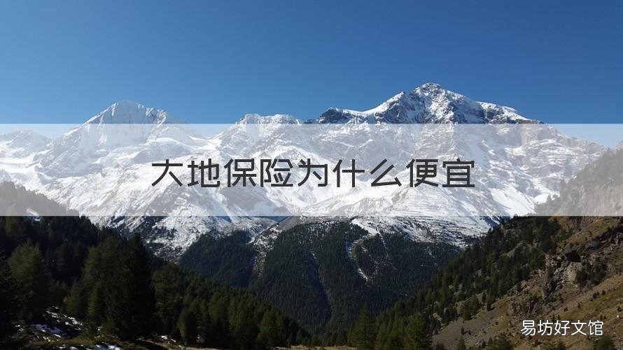 大地保险为什么便宜 大地保险为什么便宜很多