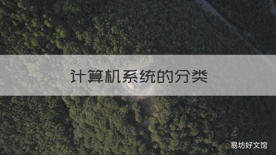 计算机系统的分类 计算机系统的分类方法