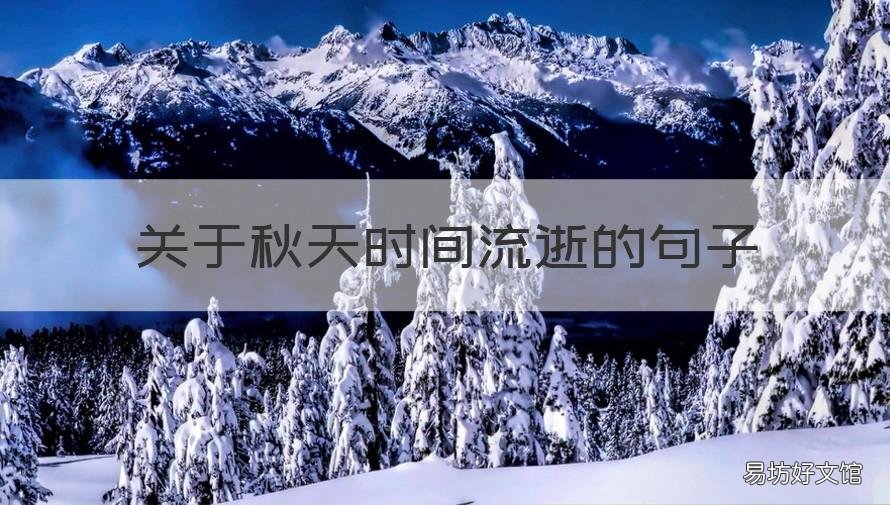 关于秋天时间流逝的句子 关于秋天过去的句子