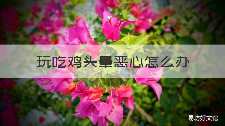 玩吃鸡头晕恶心怎么办 玩吃鸡会晕恶心想吐怎么办