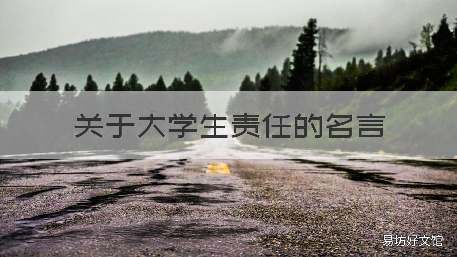 关于大学生责任的名言 关于大学生责任的名言名句