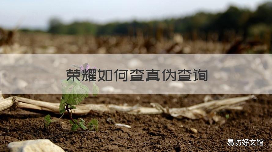 荣耀如何查真伪查询 荣耀手机如何查询真伪查询