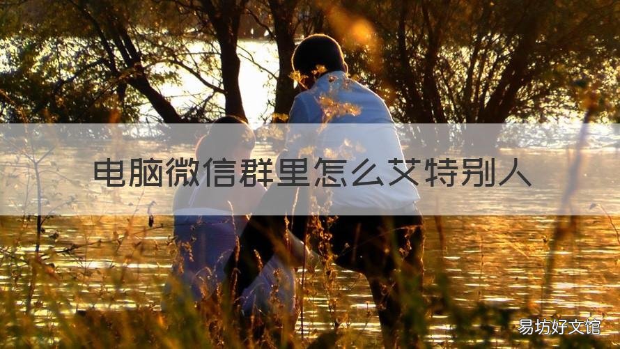 电脑微信群里怎么艾特别人 电脑微信群里怎么艾特别人的消息