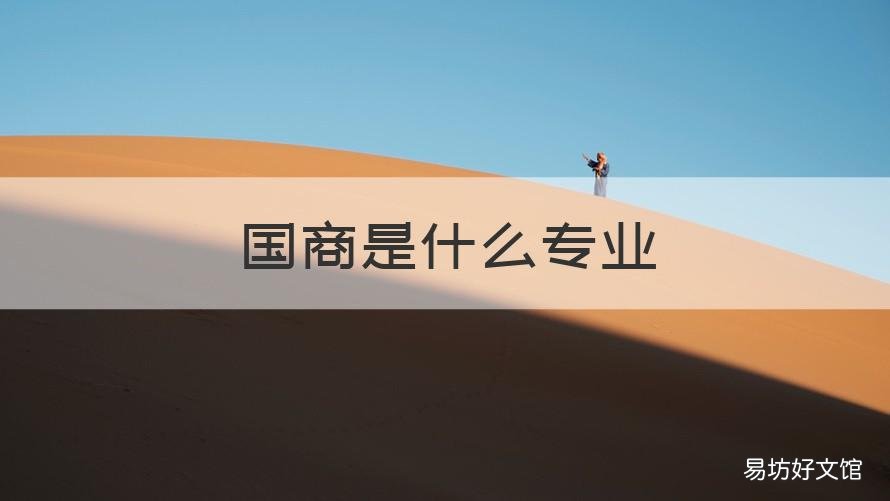 国商是什么专业 国商专业是什么专业