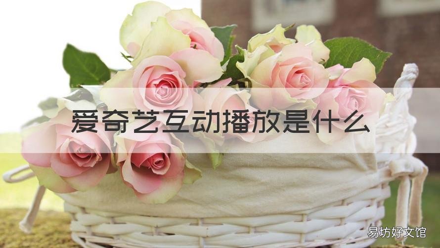 爱奇艺互动播放是什么 爱奇艺互动播放是什么意思