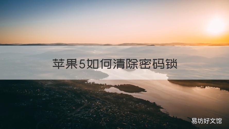苹果5如何清除密码锁 苹果5有密码锁怎么解