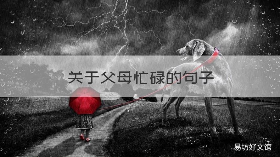关于父母忙碌的句子 关于父母劳累的句子