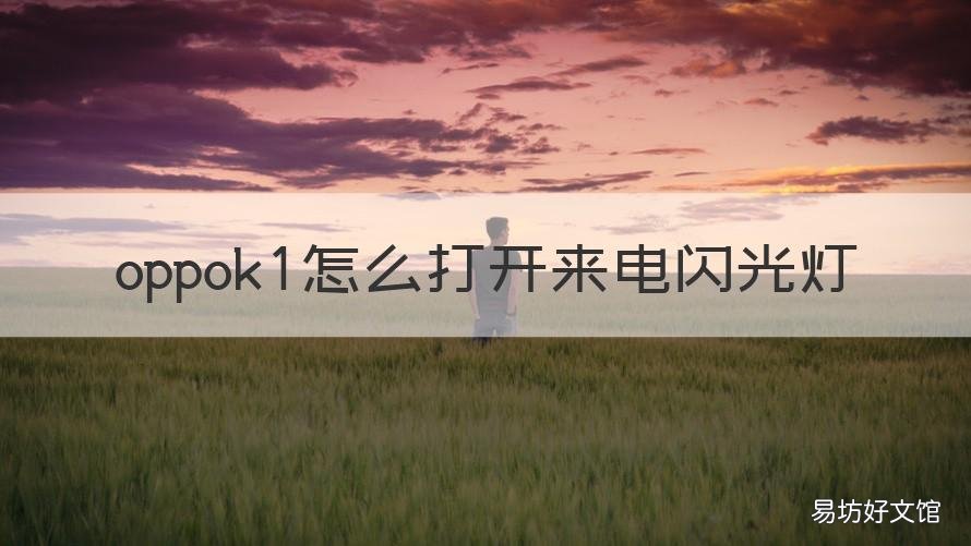 oppok1怎么打开来电闪光灯 oppok1如何设置来电闪光灯